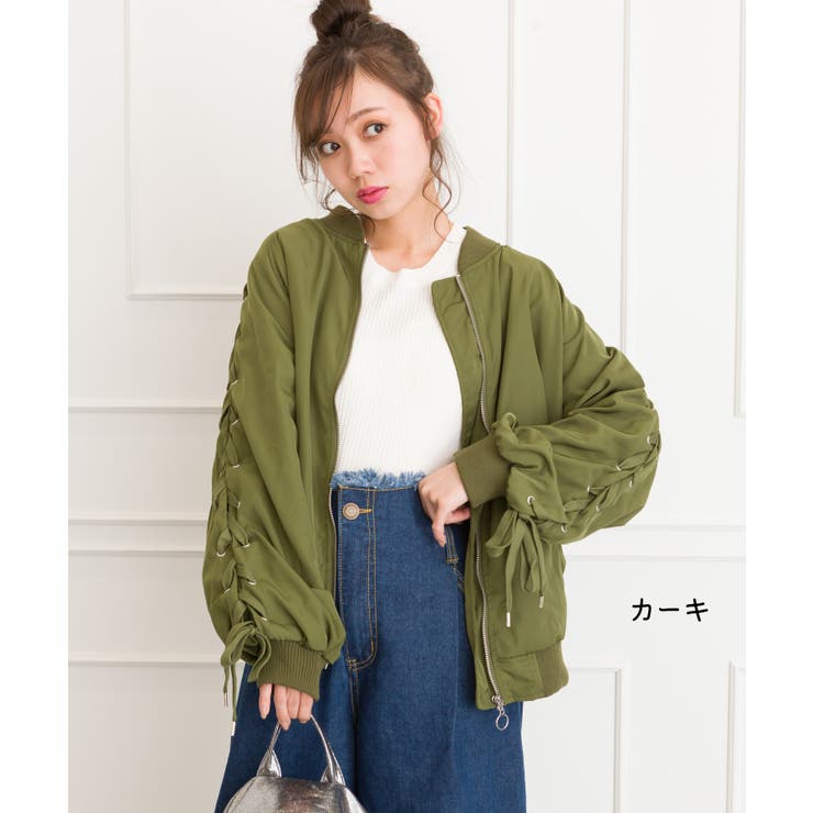 美品★【mercibeaucoup，】混リネン MA-1 ブルゾン カーキ 美品☆【mercibeaucoup，】混リネン MA-1 ブルゾン カーキ