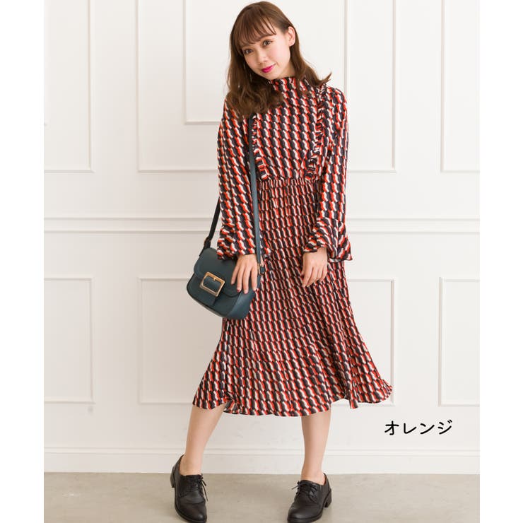 幾何学スタンドフリルワンピース/MEGA SALE CM 白石麻衣着用 | SpRay | 詳細画像6 