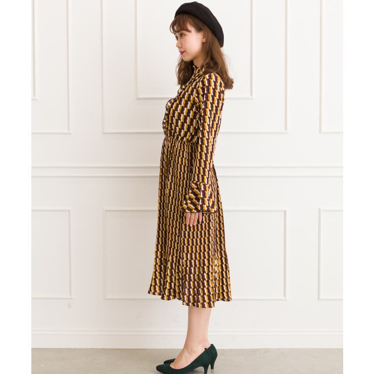 幾何学スタンドフリルワンピース/MEGA SALE CM 白石麻衣着用 | SpRay | 詳細画像9 