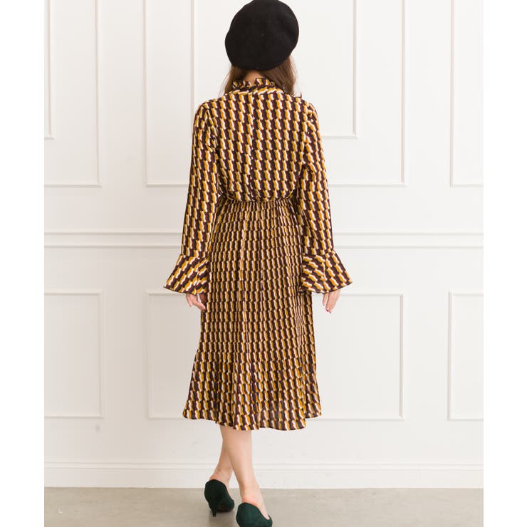 幾何学スタンドフリルワンピース/MEGA SALE CM 白石麻衣着用 | SpRay | 詳細画像10 