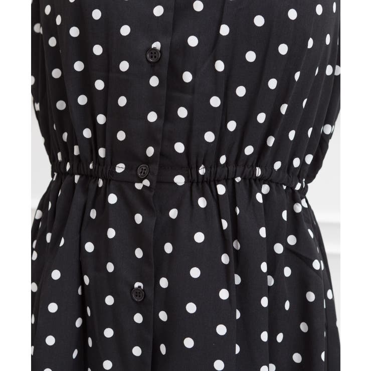 ドットオープンカラーノースリーブワンピース | SpRay | 詳細画像8 