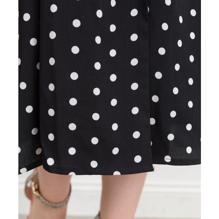 ドットオープンカラーノースリーブワンピース | SpRay | 詳細画像9 