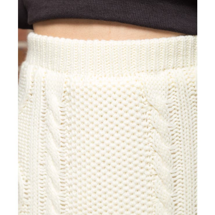 ケーブルニットロングタイトスカート[品番：SPRW0004972]｜SpRay