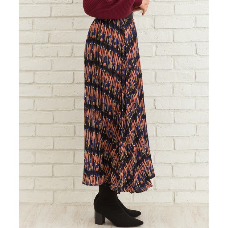 ピープル柄プリーツスカート | SpRay | 詳細画像7 