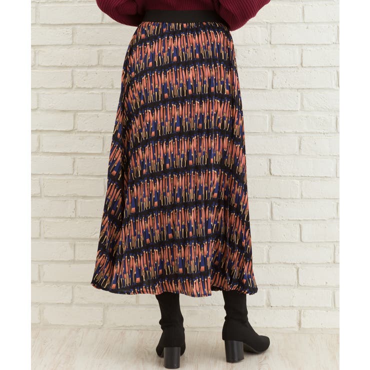 ピープル柄プリーツスカート | SpRay | 詳細画像8 