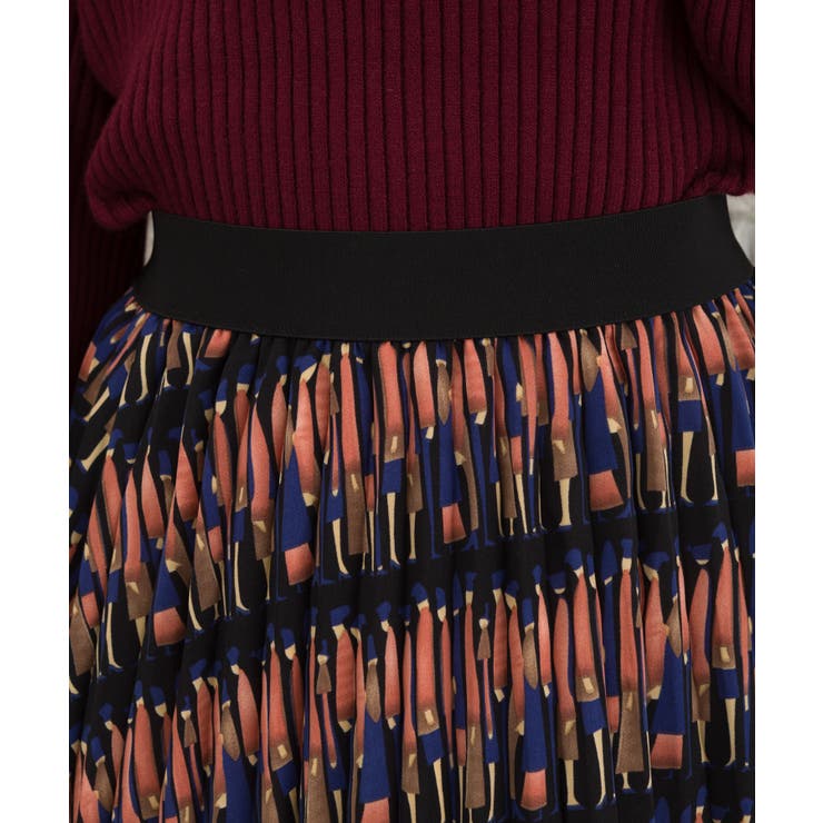 ピープル柄プリーツスカート | SpRay | 詳細画像9 