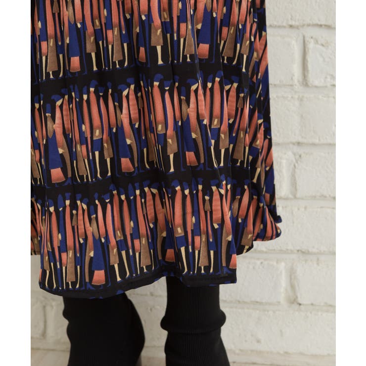 ピープル柄プリーツスカート | SpRay | 詳細画像10 