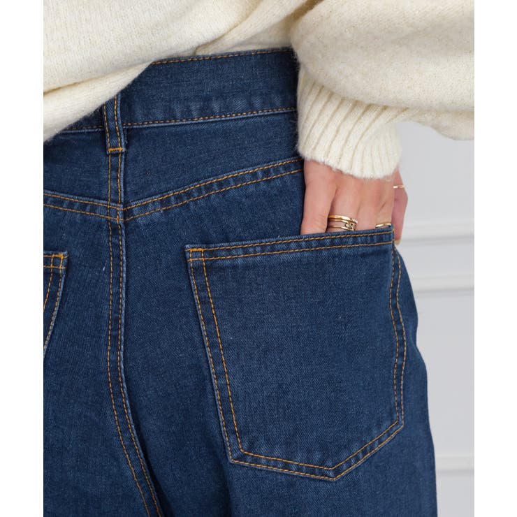 【美品】濃紺　URU SO NAKAMEGURO別注 ハイウエスト　デニムパンツ 美品】濃紺 URU SO NAKAMEGURO別注 ハイウエスト デニムパンツ