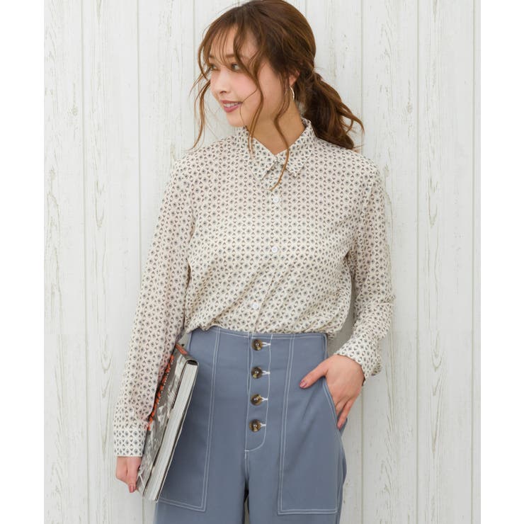 小紋柄シャツ 品番 Sprw Spray スプレイ のレディースファッション通販 Shoplist ショップリスト