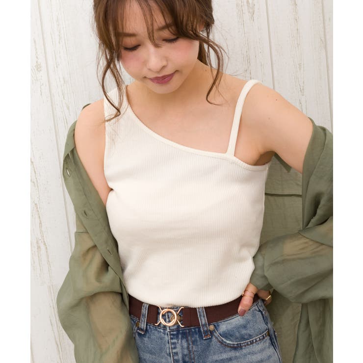 アイボリー | アシメキャミタンクトップ | SpRay