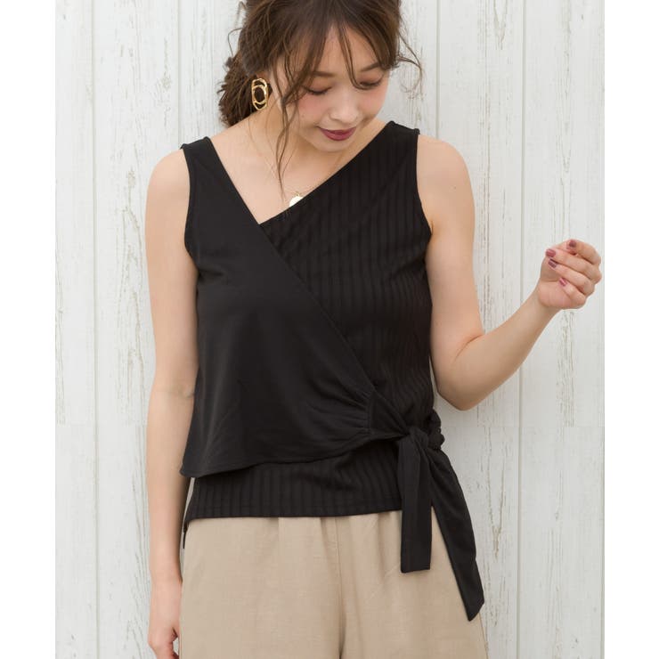 ブラック | フェイクレイヤードタンクトップ | SpRay