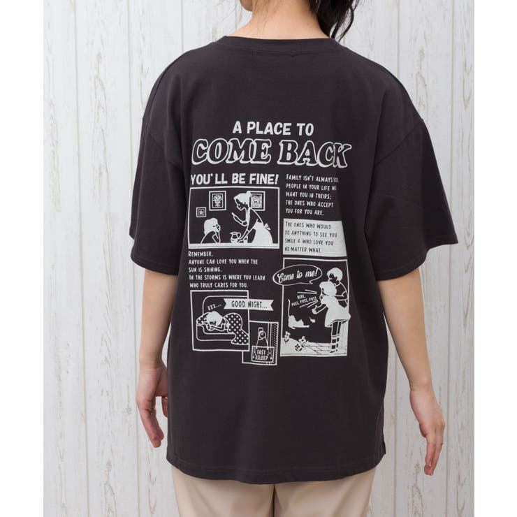 BACKコミック柄 BIG Tシャツ[品番：SPRW0007759]｜SpRay（スプレイ
