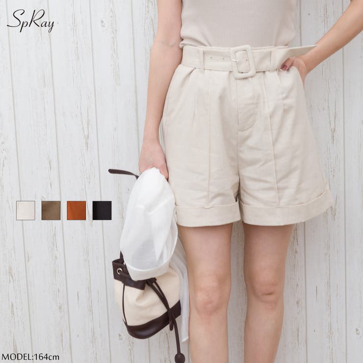 ベルト付綿麻ショートパンツ 品番 Sprw Spray スプレイ のレディースファッション通販 Shoplist ショップリスト
