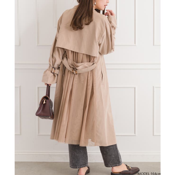 ベージュ（チュール） | BACKチュールレーストレンチ | SpRay