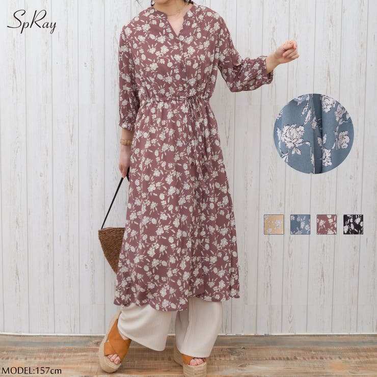 花柄6分袖ガウンワンピース 品番 Sprw Spray スプレイ のレディースファッション通販 Shoplist ショップリスト