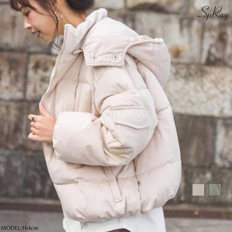 コーデュロイ中綿パフィジャケット[品番：SPRW0008343]｜SpRay