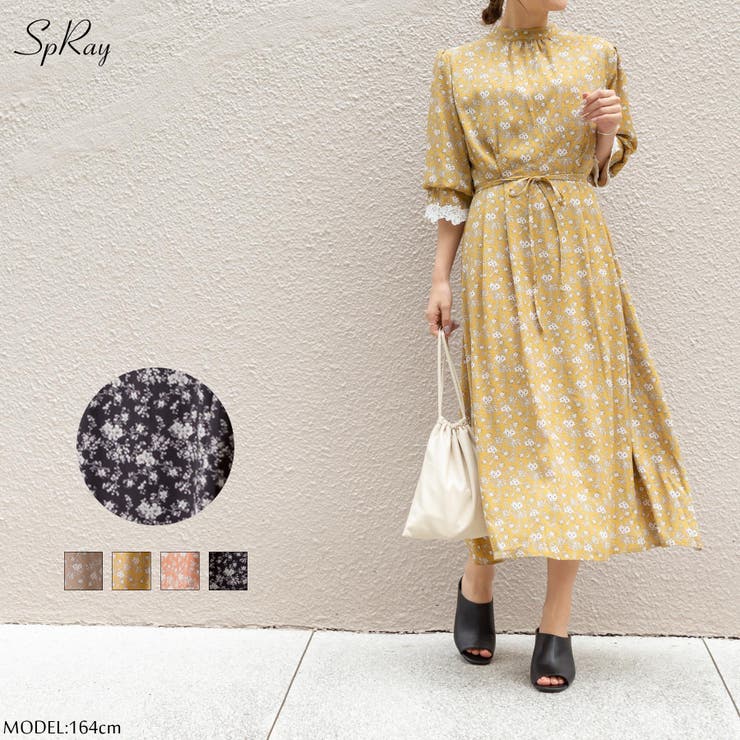 花柄6分袖プチハイネックワンピース 品番 Sprw Spray スプレイ のレディースファッション通販 Shoplist ショップリスト