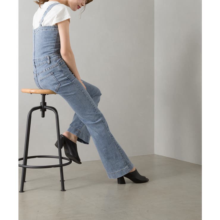 ストレッチDENIMフレアサロペット[品番：SPRW0008625]｜SpRay 