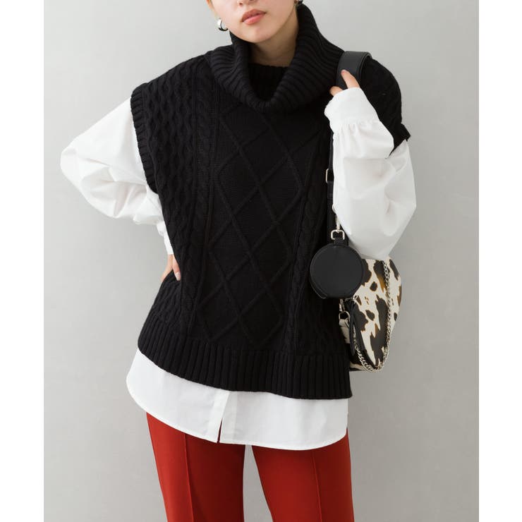 ブラック | オフタートルベストレイヤード | SpRay