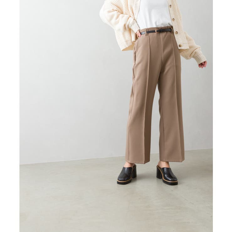 ベルト付センターシームフレアパンツ[品番：SPRW0008817]｜SpRay