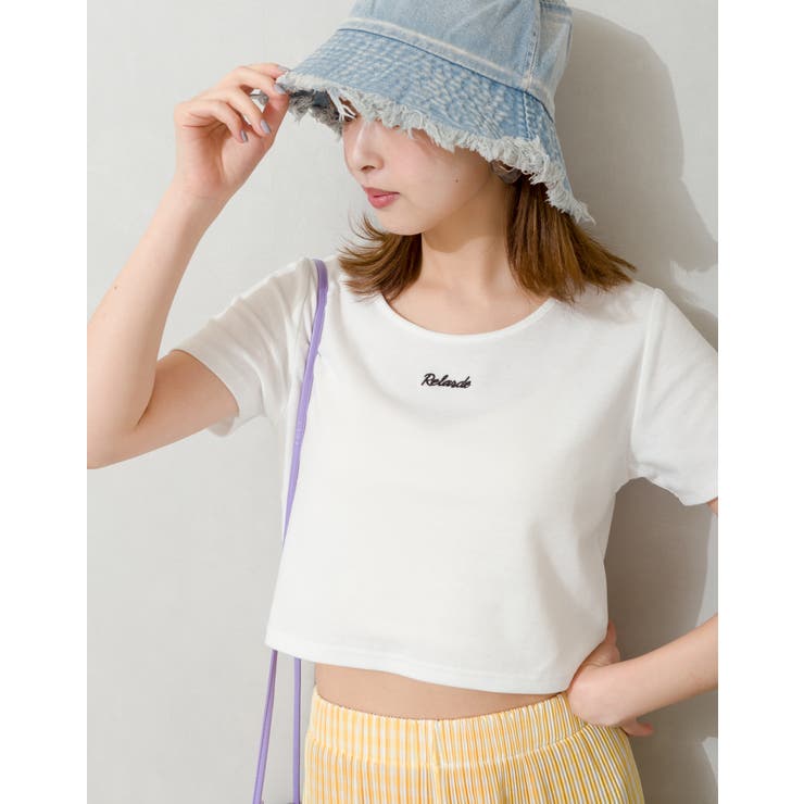 刺繍クロップドＴシャツ[品番：SPRW0009101]｜SpRay（スプレイ）の