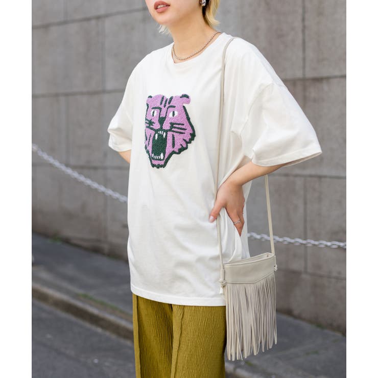 売れ筋商品|||ビーヤング Tシャツ レディース トップス BYTELLA - Top - seagrass GeeRA tシャツ スナップボタンワッフルクロップドトップス