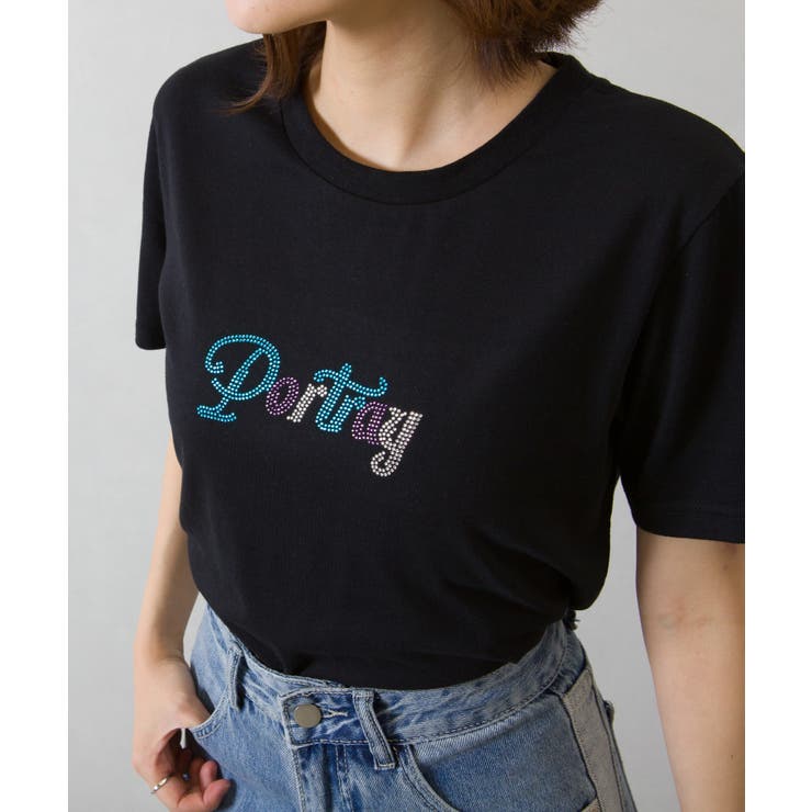 ラインストーンロゴちびTシャツ[品番：SPRW0009214]｜SpRay（スプレイ