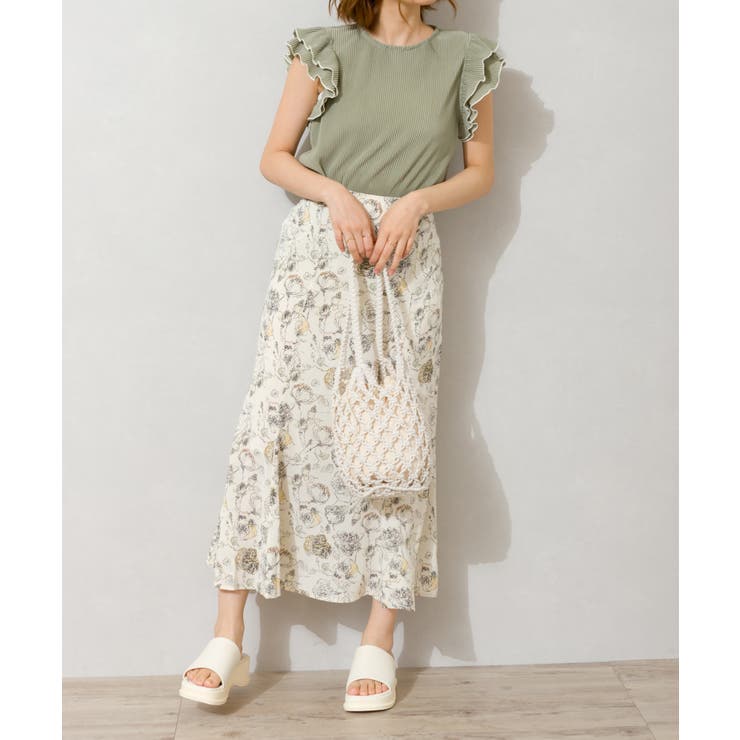 カットプリーツ袖フリルノースリーブ | SpRay | 詳細画像12 