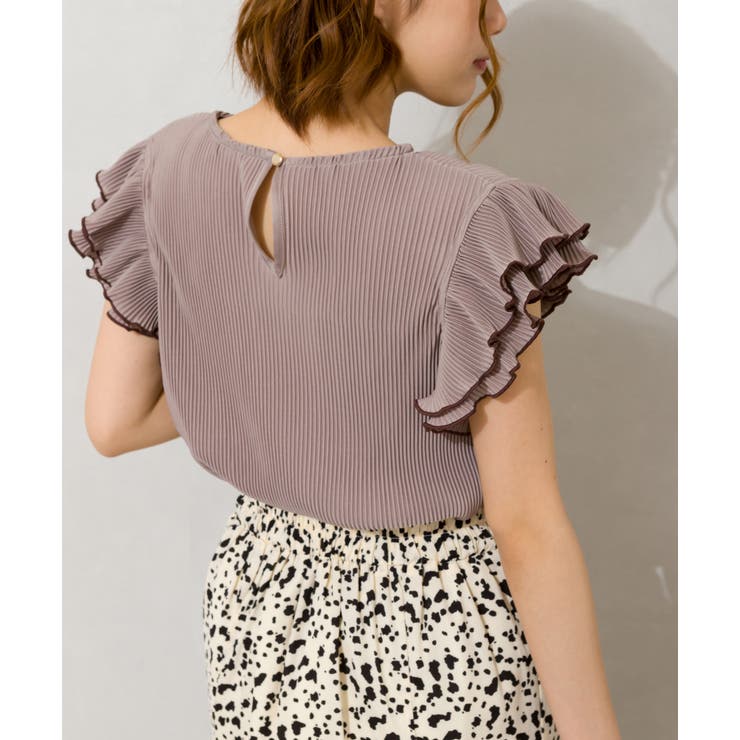 カットプリーツ袖フリルノースリーブ | SpRay | 詳細画像14 