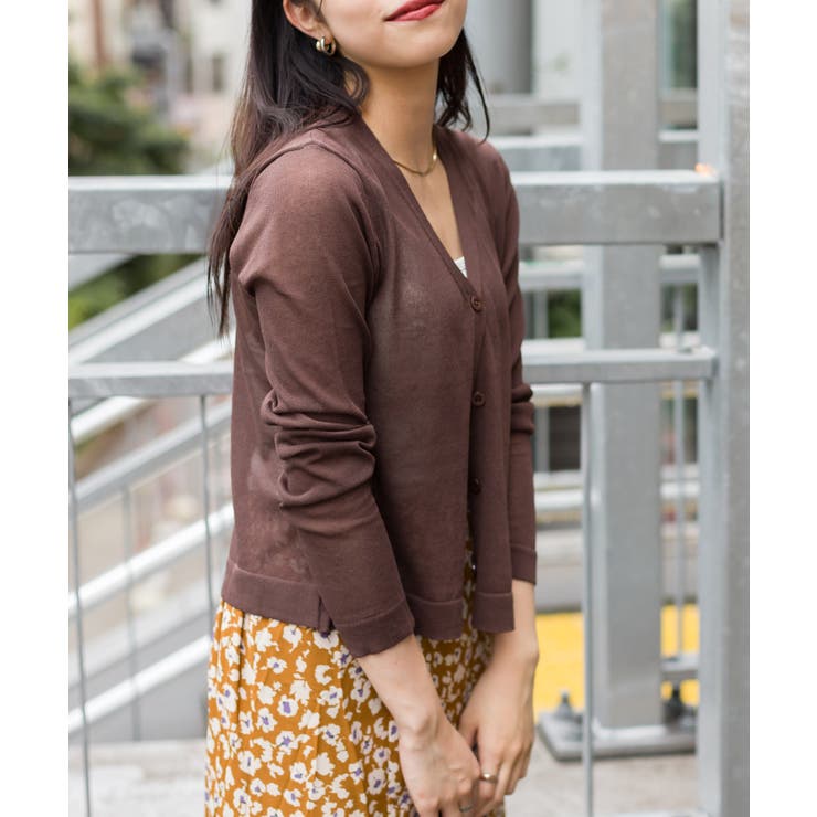 Cotton Sheer Vネック カーディガン 新品・紙タグ付】ドゥーズィエムの