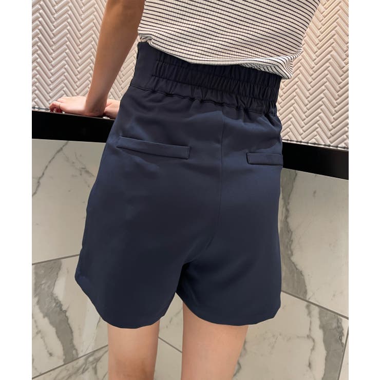★パリ発 sandro★ カーゴ ハイウエスト ショートパンツ マリン ショートマリンパンツ[品番：SPRW0009264]｜SpRay（スプレイ）の
