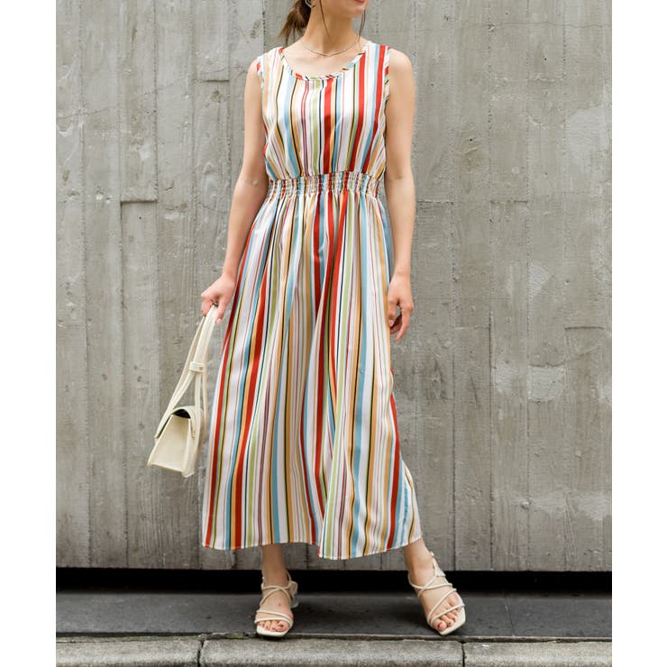 Aletta vita ワンピース シャツワンピ ロング バンドカラー