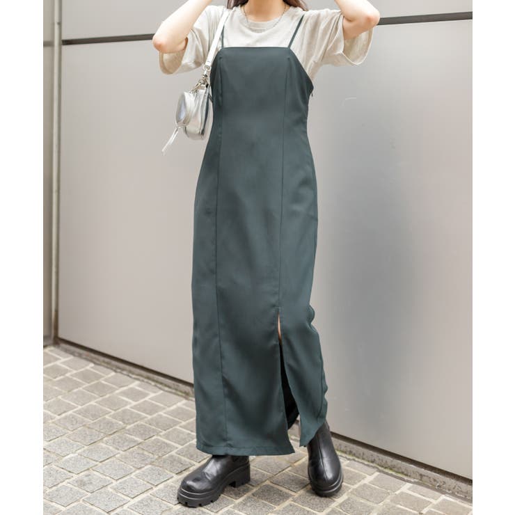 サイドスリットキャミワンピース[品番：SPRW0009261]｜SpRay