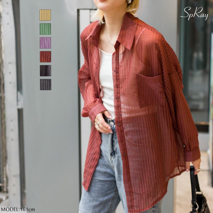 シアーストライプシャツ 品番 Sprw Spray スプレイ のレディースファッション通販 Shoplist ショップリスト