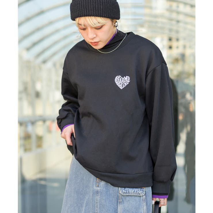 裏起毛ハートロゴスウェット[品番：SPRW0009500]｜SpRay（スプレイ）の