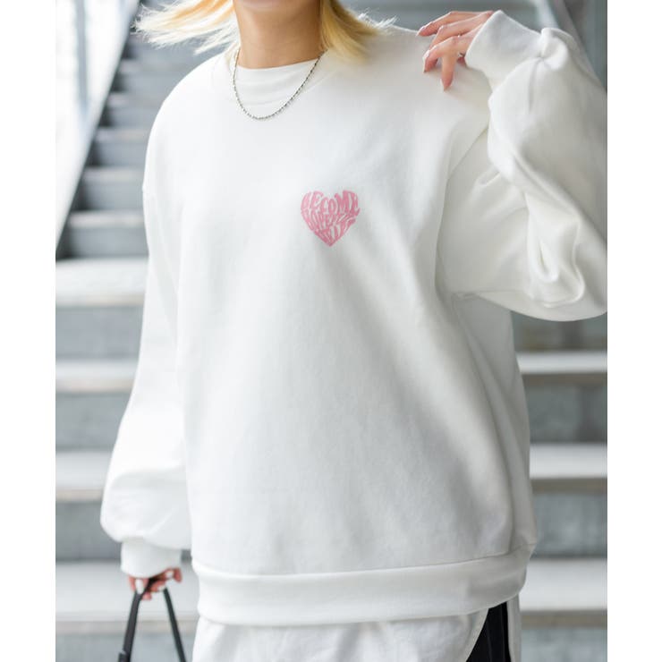 裏起毛ハートロゴスウェット[品番：SPRW0009500]｜SpRay（スプレイ