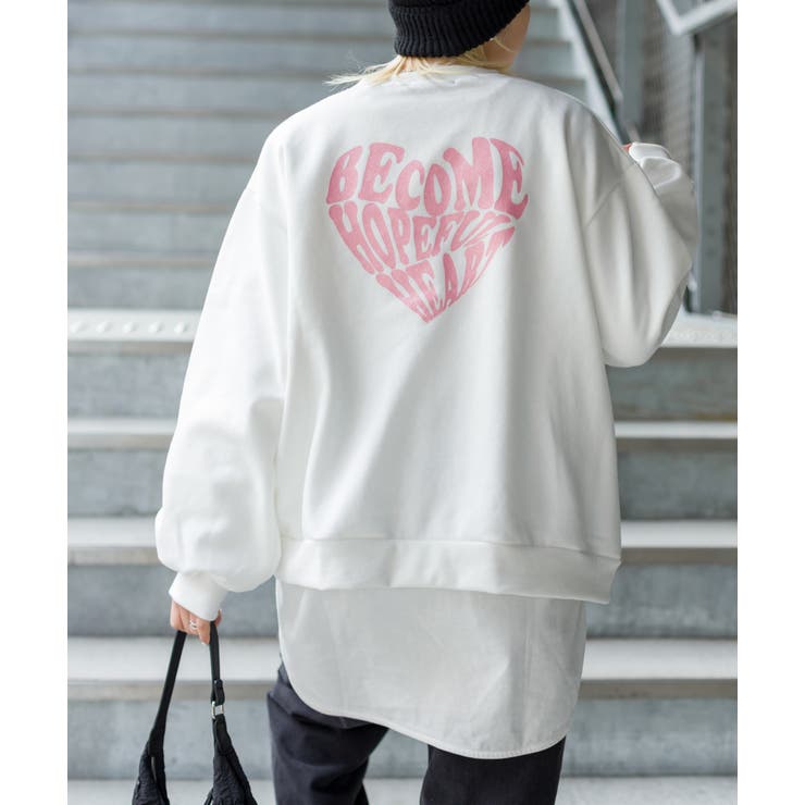 裏起毛ハートロゴスウェット[品番：SPRW0009500]｜SpRay（スプレイ）の