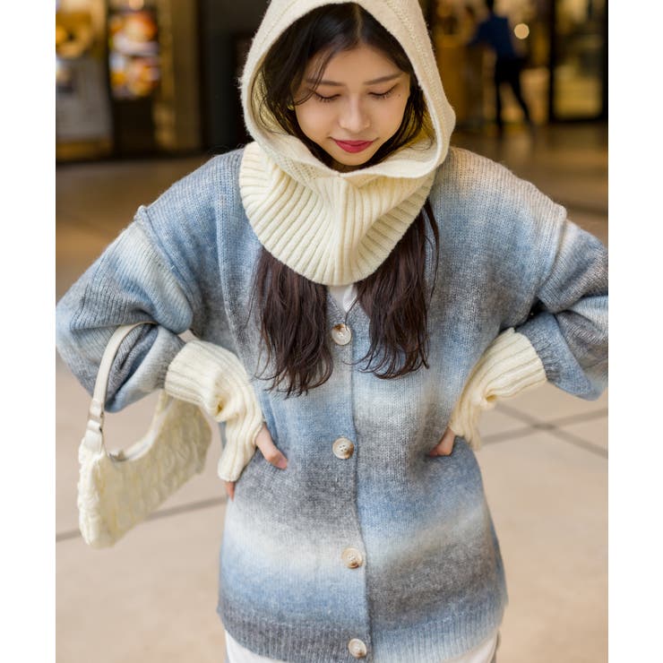 グラデーションVカーディガン[品番：SPRW0009502]｜SpRay（スプレイ