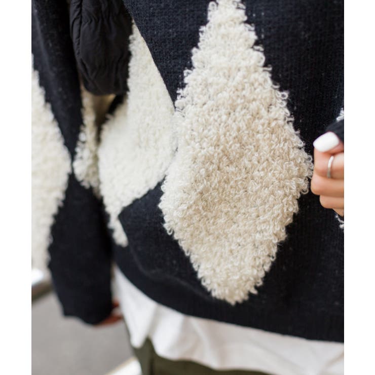 ダイヤモンド柄ニットセーター - マルチカラ― | ZARA Japan / 日本