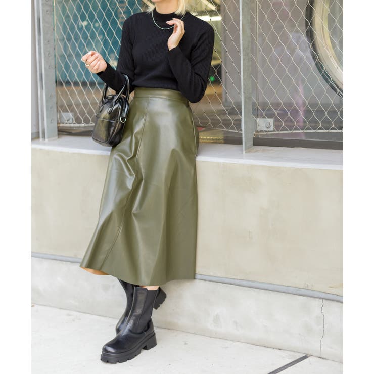 エコレザーロングスカート | SpRay | 詳細画像7 