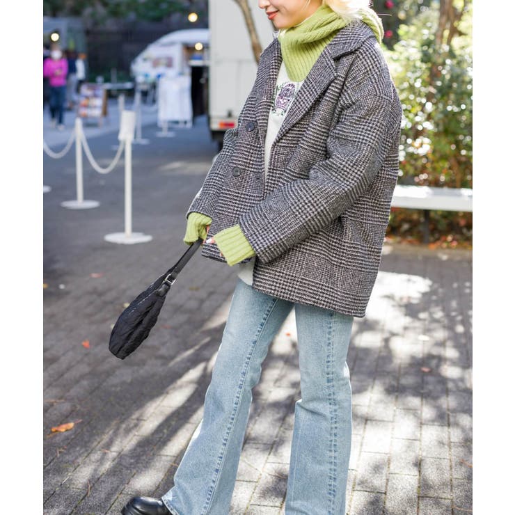 Ameri CHECK ECO WOOL BIG JACKET 【公式通販】