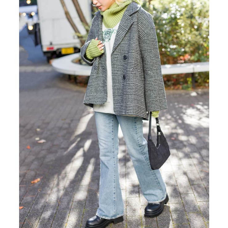 エコウールグレンチェックBIGジャケット[品番：SPRW0009491]｜SpRay