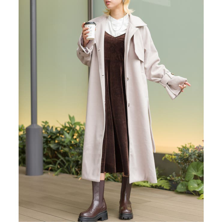 【美品】Lu.ベロアフーディーワンピース ベロアチュールワンピース（マキシ丈/ロングワンピース）｜emmi