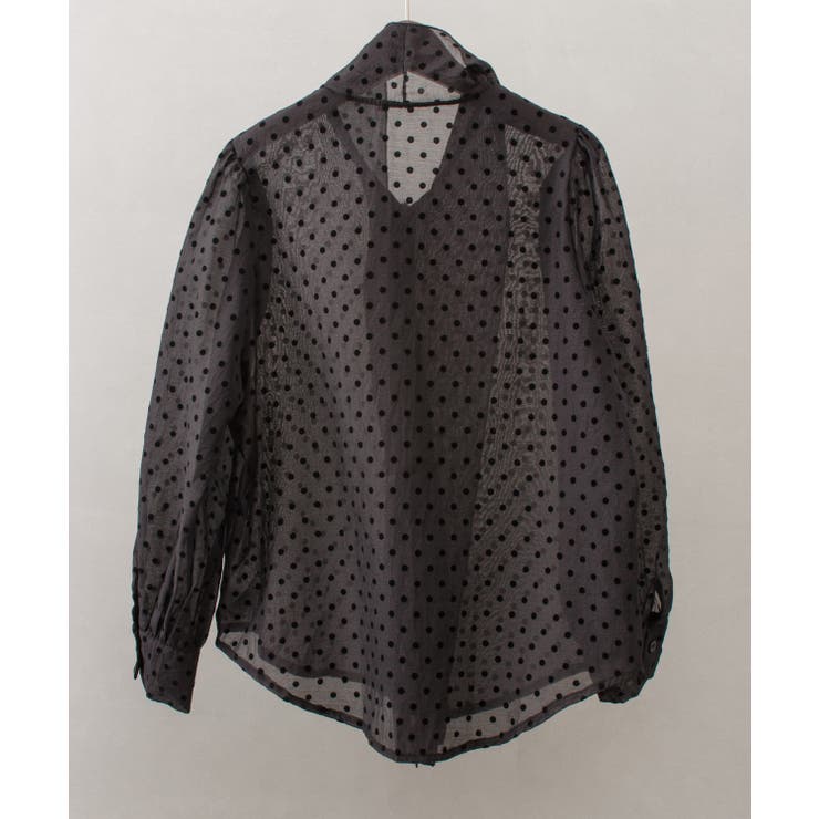 シアードットボウタイブラウス[品番：SPRW0009533]｜SpRay