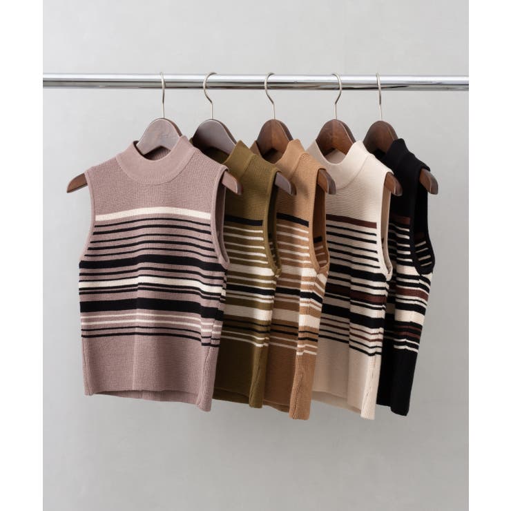 マルチボーダーハイネックタンク | SpRay | 詳細画像2 