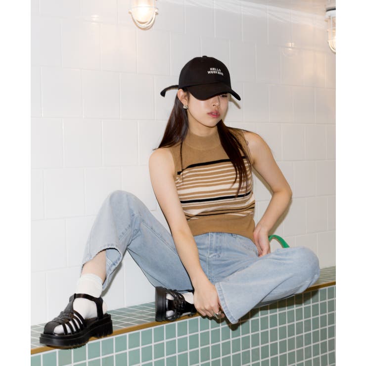 マルチボーダーハイネックタンク | SpRay | 詳細画像7 