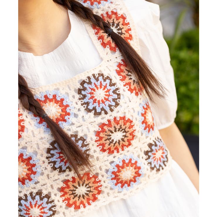 【HAENGNAE】CHIKUWABU クロシェ ビスチェ WHITE HAENGNAE】CHIKUWABU クロシェ ビスチェ WHITE オンライン