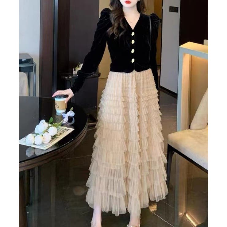 23区Ｒ(アール) FINE TULLE スカート チューリッププリントフレアスカート《2021 SUMMER STYLE 》