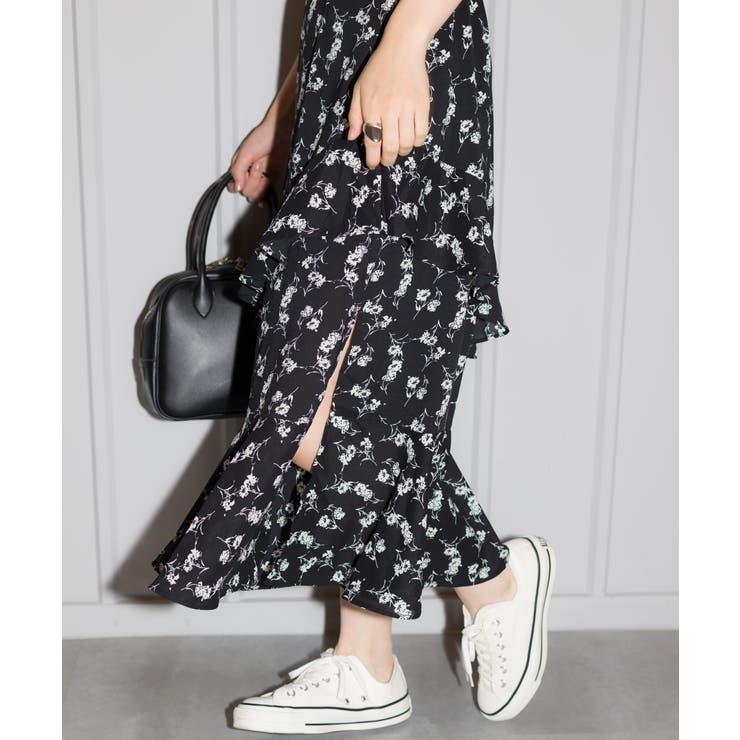 花柄フリルロングスカート | SpRay | 詳細画像6 