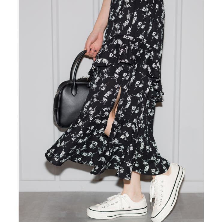 花柄フリルロングスカート | SpRay | 詳細画像7 